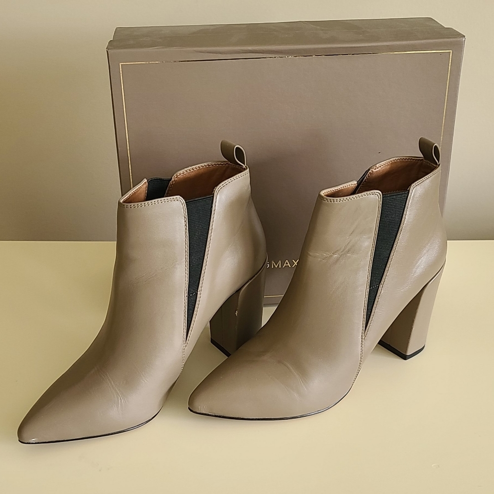 BCBGMAXAZRIA Taupe Leather Boots